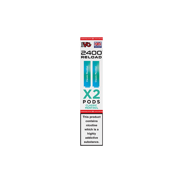 20mg IVG 2400 Reload Prefilled Pods 2ml 2400 Puffs - 2 Pcs