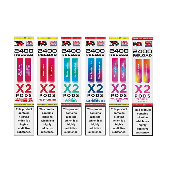 20mg IVG 2400 Reload Prefilled Pods 2ml 2400 Puffs - 2 Pcs