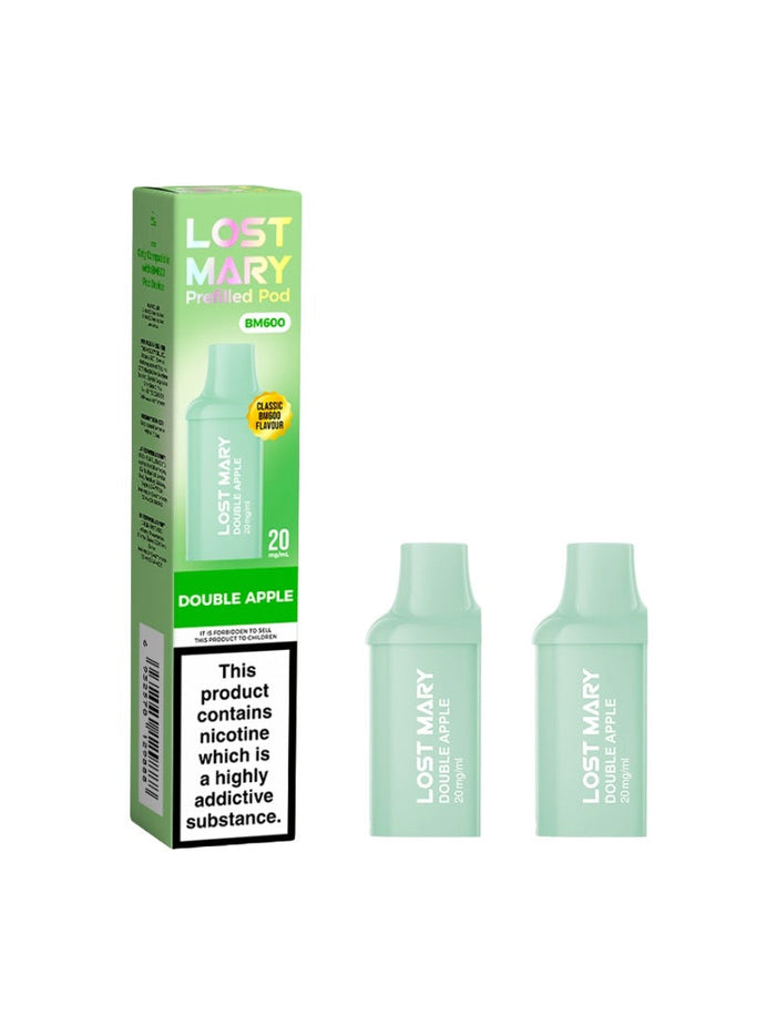 20mg Lost Mary BM600 Prefilled Replacement Pods 1200 Puffs - 2 Pcs