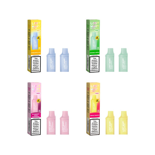 20mg Lost Mary BM600 Prefilled Replacement Pods 1200 Puffs - 2 Pcs