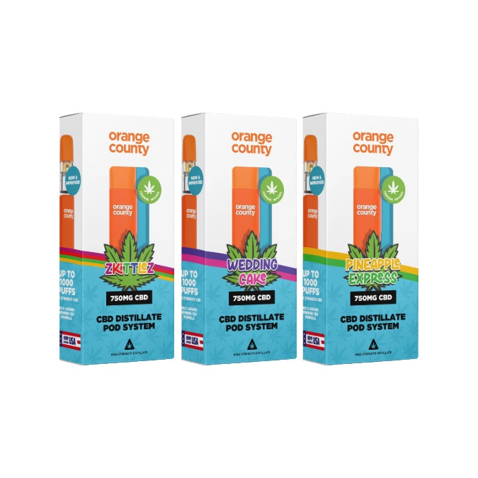 750mg Orange County CBD Prefilled Pod Vape System