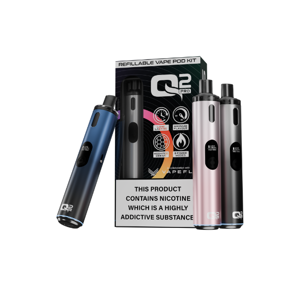 Q2 Pro Refillable Pod Vape Kit (Buy 1 Get 2 Nic Salts Free)