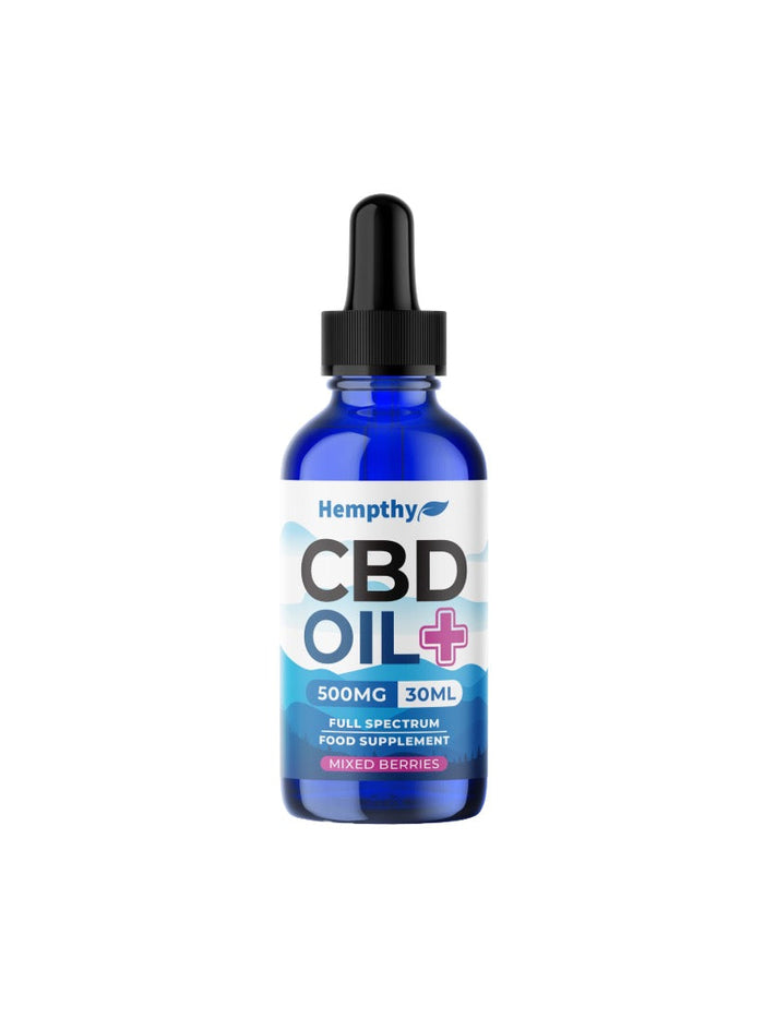 Hempthy 500mg CBD Oil Full Spectrum Food Supplement Mixed Berries - 30ml