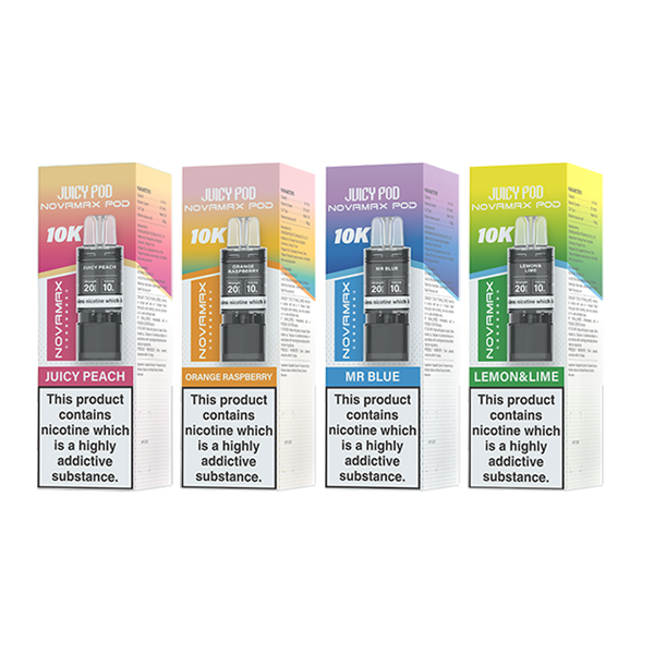 20mg Juicy Pod Novamax Prefilled Pods 10000 Puffs - 1 Pcs