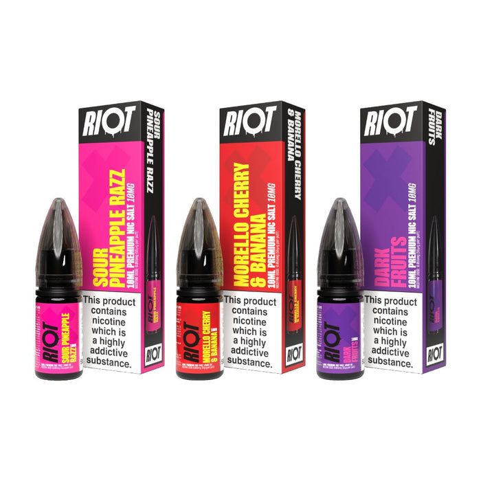 10mg RIOT X 10ml Nic Salts by Riot Squad (50VG/50PG)