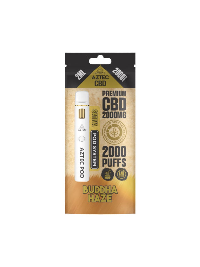 Aztec CBD 2000mg Broad Spectrum Starter Pro Pod Vape Kit 2000 Puffs