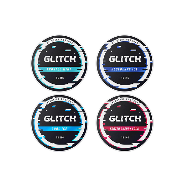 16mg Glitch Regular Nicotine Pouches - 20 Pouches
