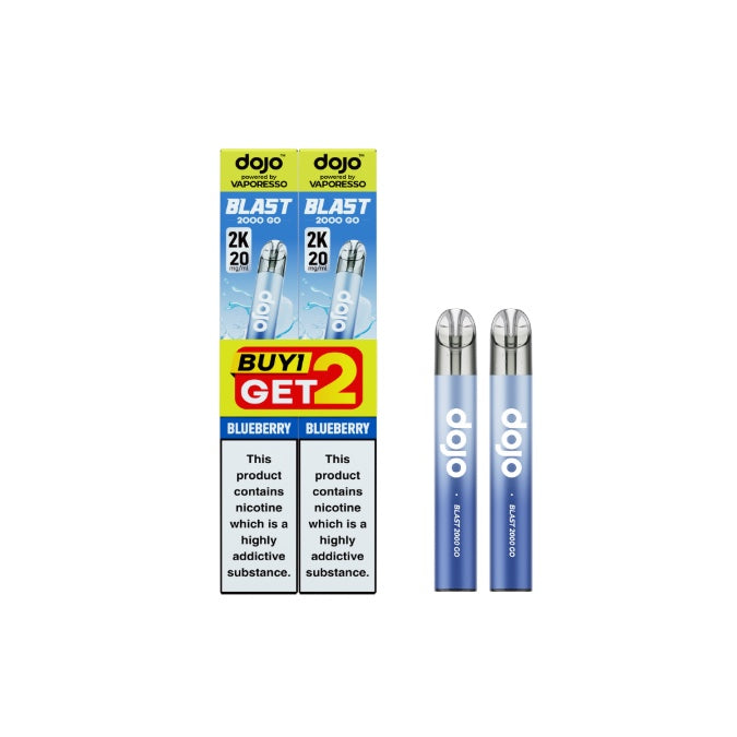 20mg Vaporesso Dojo Blast 2000 Go Transparent Prefilled Pod Vape Kit - Pack of 2