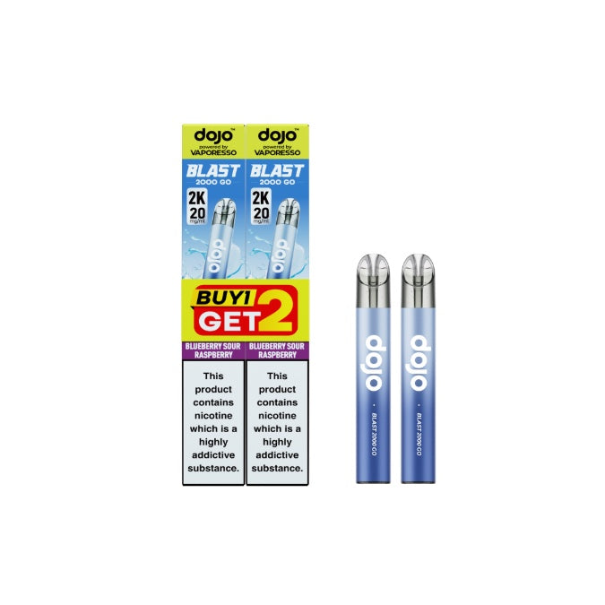 20mg Vaporesso Dojo Blast 2000 Go Transparent Prefilled Pod Vape Kit - Pack of 2