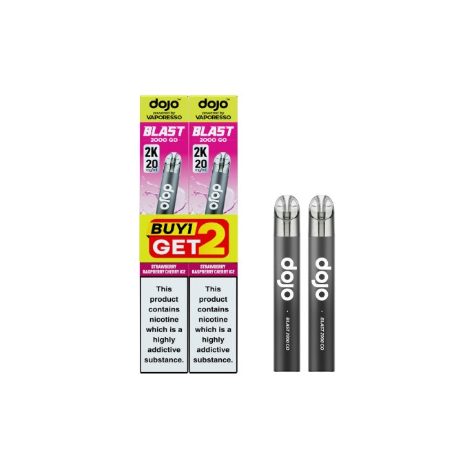20mg Vaporesso Dojo Blast 2000 Go Transparent Prefilled Pod Vape Kit - Pack of 2