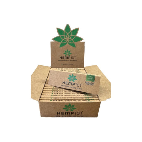 Hemp 101  1 1/4 Size 100% Hemp Rolling Papers Natural Brown