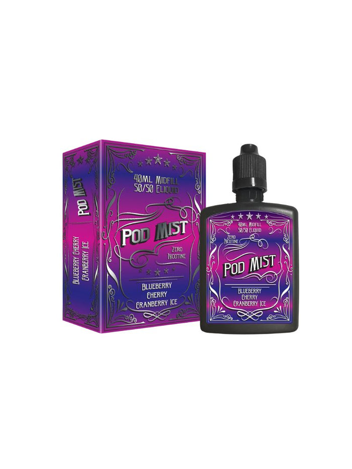 0mg Pod Mist Midfill 40ml Shortfill (50VG/50PG)