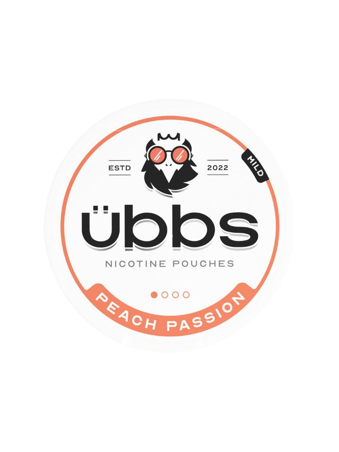 4mg Übbs Peach Passion Mild Strength Nicotine Pouches - 20 Pouches