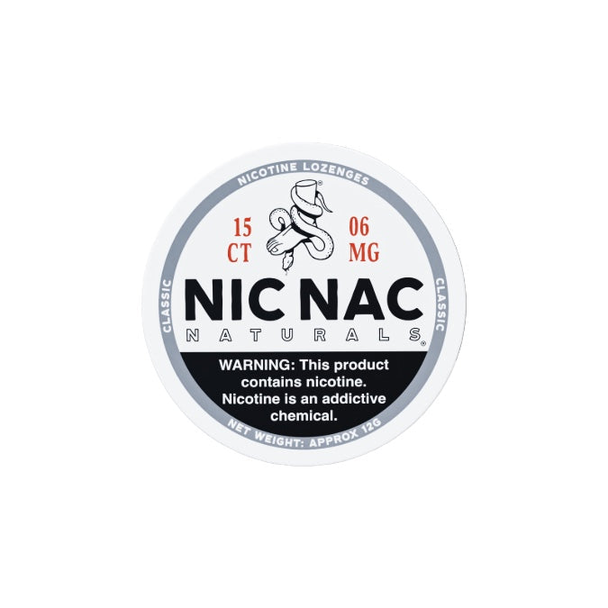 6mg Nic Nac Naturals Nicotine - 15 Lozenge Tablets