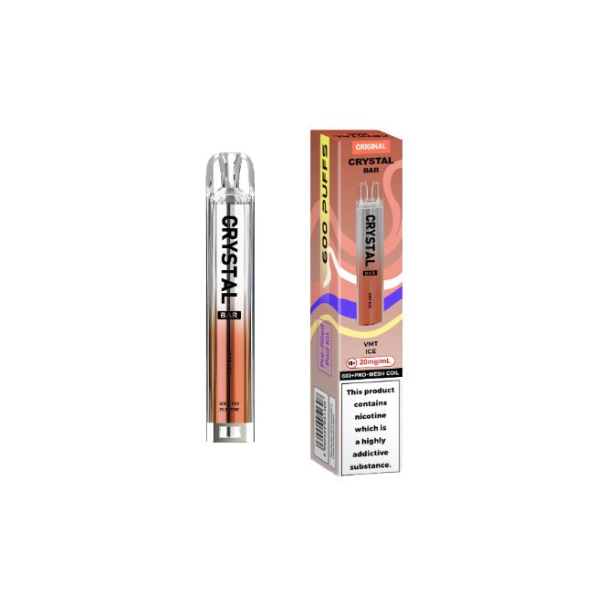 20mg Crystal Bar Original 600 Prefilled Pod Vape Kit