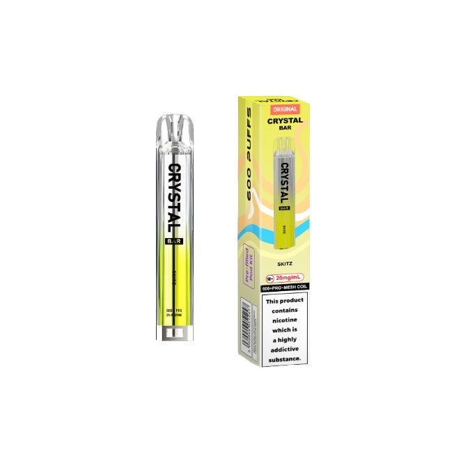 20mg Crystal Bar Original 600 Prefilled Pod Vape Kit