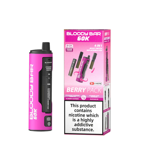 20mg Bloody Bar 60K 4 in 1 Prefilled Pod Vape Kit 60000 Puffs