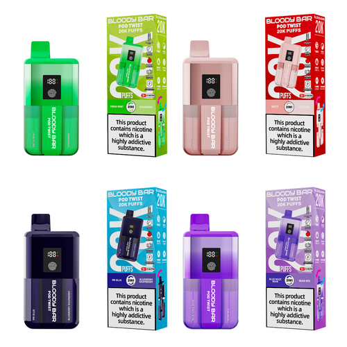 20mg Bloody Bar 20K Twist Prefilled Pod Vape Kit 20000 Puffs