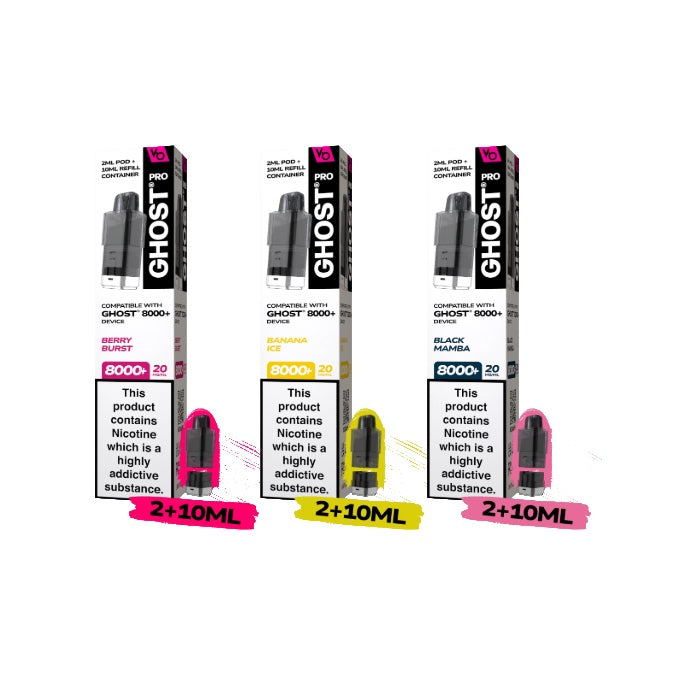 20mg Ghost Pro 8000+ By Vapes Bars Prefilled Pods