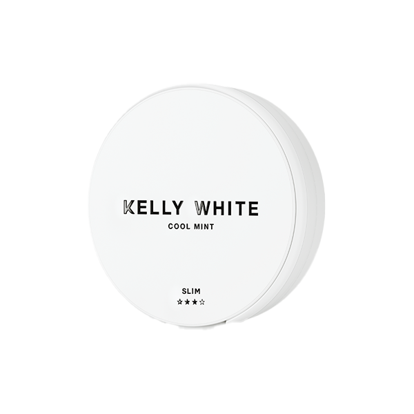 Short Dated :: 15mg Kelly White Slim Medium Cool Mint Nicotine Pouches - 20 Pouches