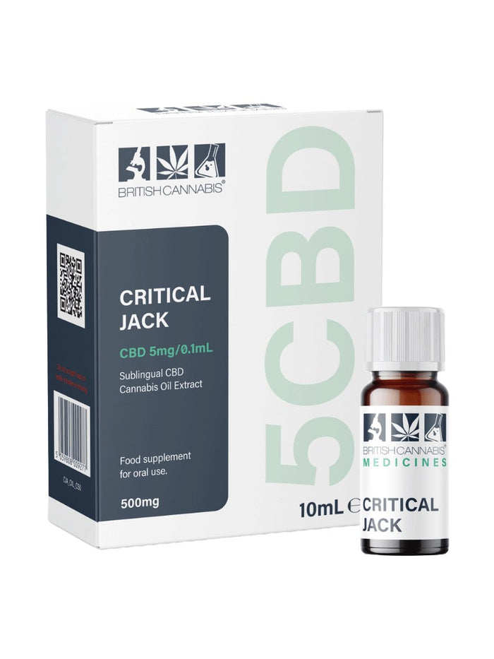 5CBD by British Cannabis 500mg CBD Full Plant Extract Critical Jack 10ml