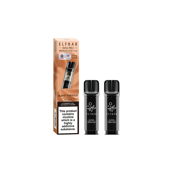 ELF Bar ELFA Pro 20mg Replacement Prefilled Pods 2ml 1200 Puffs - 2 Pcs