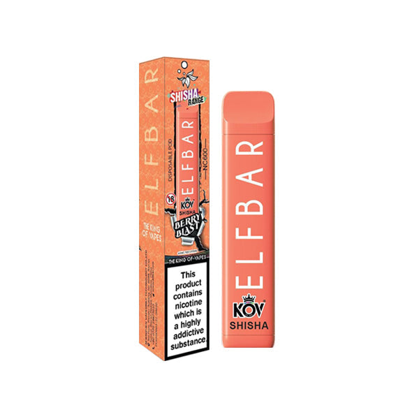 20mg Elf Bar Shisha Range Disposable Vape Pod 600 Puffs