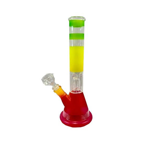 30cm Medium Percolator Rasta Colour Glass Bong AC-171 (SM-2299)